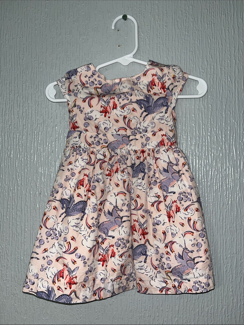 Cath Kids Unicorns and Flying Pigs Novelty Print Dress 3-6 month